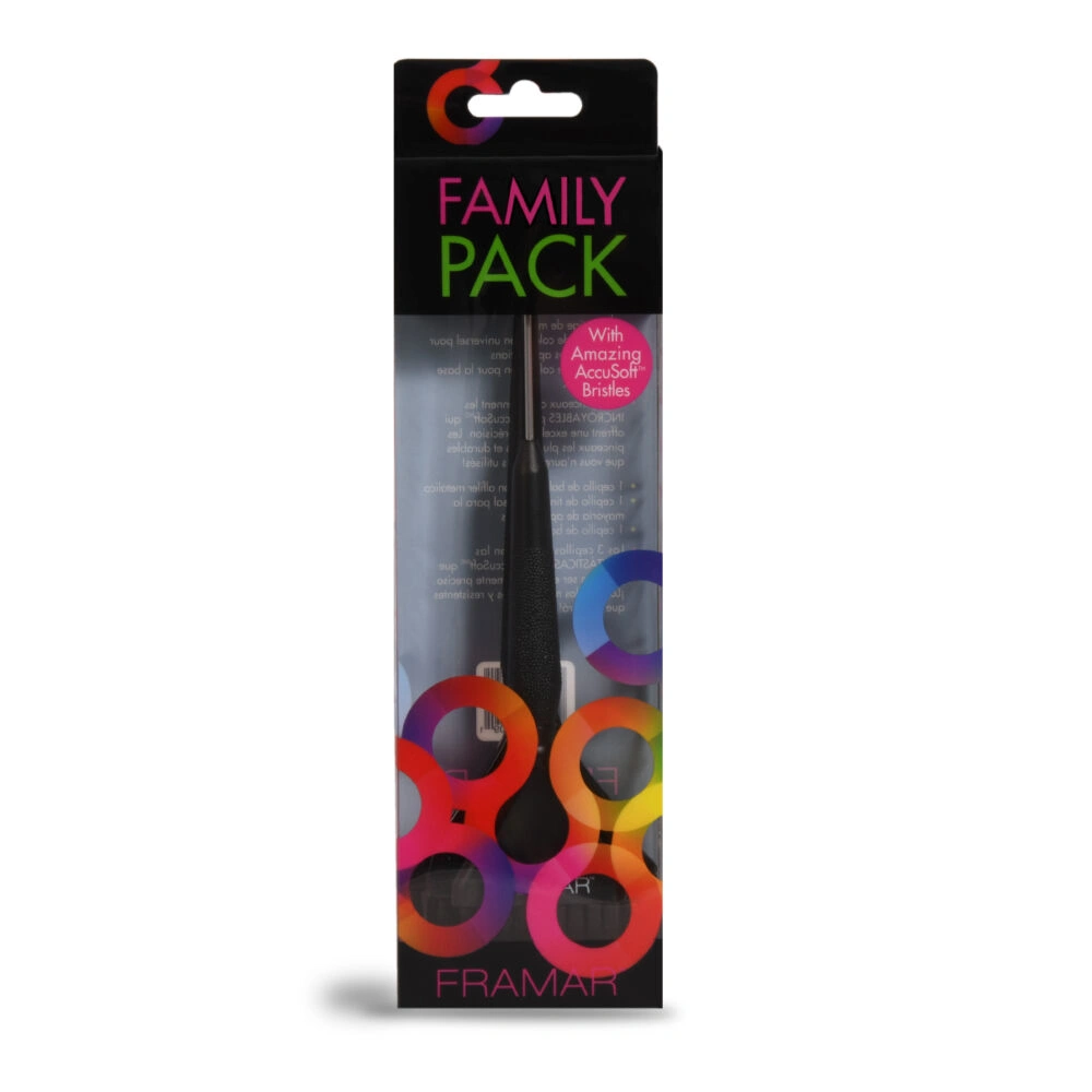 Framar HAJFESTŐ ECSET SZETT HÁROM RÉSZES FEKETE (Family Pack Brush Set) (SKU: 91009) képe 1